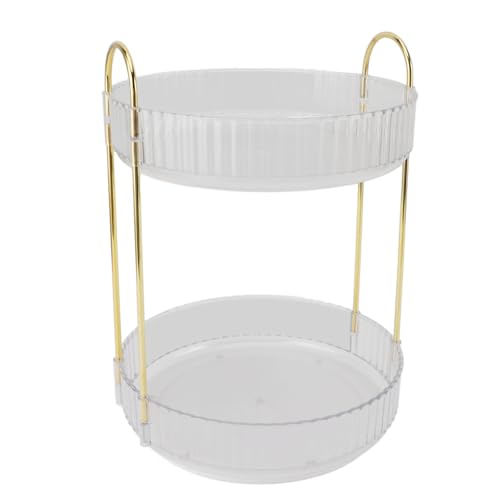 Support de rangement de maquillage transparent pour coiffeuse ordonnée