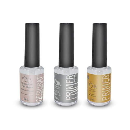 Vòlia Kit Preparação Desidrat + Primer sem Ácido + Primer Ácido