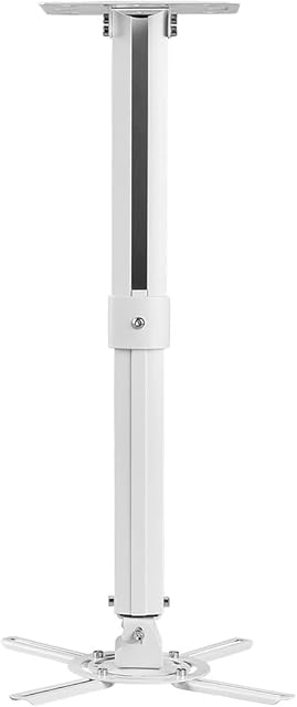 suptek Uchwyt sufitowy projektora  uniwersalny uchwyt ścienny do projektora z drążkiem przedłużającym 21-54 cm do 13,6 kg nośności