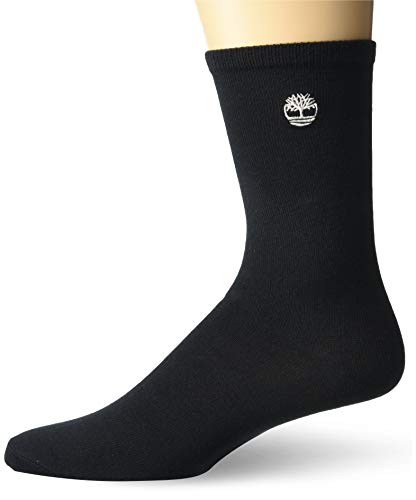 Timberland Women's 3-Pack Super Soft Crew Length Socks, Black, One Size