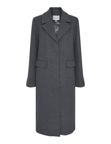 Manteau Femme YAS Lima Ls Wool Mix Coat S. Noos long en laine Noir
