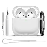 【Ajustement précis】Étui en silicone spécialement conçu pour Apple AirPods 4e génération 2024. Non compatible avec les AirPods Pro/3/2/1. Conception mince, n'affecte pas la charge.
