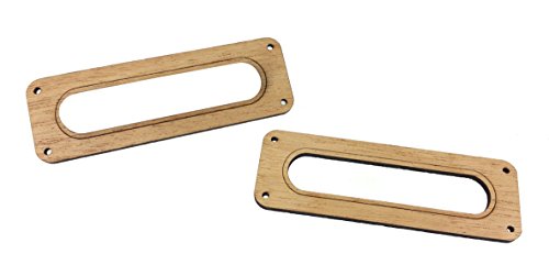 2pc. Lipstick Tube P90 Pickup Cover Rings - Choose from 4 Wood Types! (Genuine Mahogany)