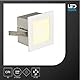 SLV LED Einbauleuchte Frame Basic | Wand- und Deckenleuchte zum Einbau | Eckig, Weiß, 3000K Warmweiß | Stilvolle Wandleuchte, Einbau-Strahler LED Treppen-Beleuchtung, Stufen-Licht, Treppenlicht