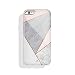 iPhone 6/6s case Marble, Akna Collection High Impact Flexible Silicon Case for Both iPhone 6 & iPhone 6s [Pink Marble Geometric] (920-U.S)