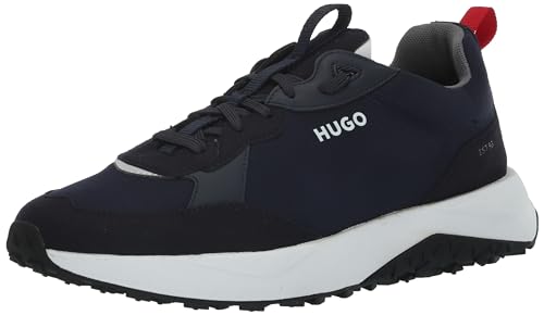 Image of HUGO Mens Running Style Mix Material Sneakers