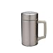 Produktbild Thermos Becher Isolierbecher Vakuumbecher Vakuum Doppelschicht Rostfreier Stahl Thermosbecher Geschäftsbüro-Trinkbecher Mit Griff Filter Teetasse 450 ml (Silber)