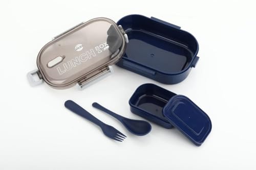 Image of MARKWELL Bpa Free Plastic Lunch Box, Food Grade Tiffin Boxes, Leak Proof Air Tight Dabba,Unbreakable Lid, Snacks Tiffin Box for Kids, Light Weight, Easy Clean(1500ml, Pack of 1, Blue)