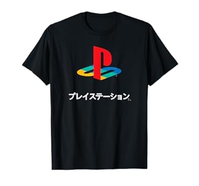 Playstation Full Color Logo with Kanji Modern Video Game Camiseta | Ya disponible en tu tienda friki favorita! En mundofriki.es!