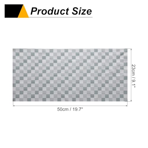 HARFINGTON Summer Cooling Neck Gaiter Sun Protection Face Mask Fishing Neck Gaiter Unisex Sunscreen Breathable Bandana for Fishing Outdoor Sports, Plaid Gray-White2