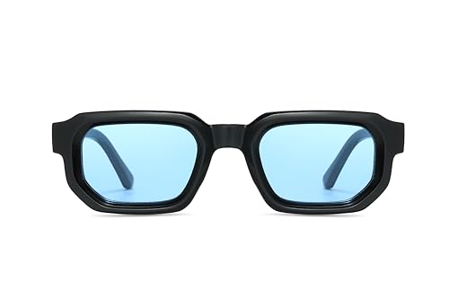 Image of Hanj Rectangle Retro Sunglasses for Women Men Vintage Square Sun Glasses Fashion Classic 90s Shades