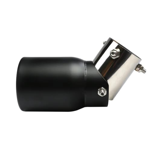 Embout d'échappement universel 63-89mm en acier inoxydable noir pour voiture