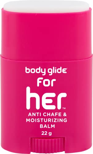 For Her 22g - Body Glide For Her Anti Chafe Balm | Chafing stick with added emollients | Great for dry, sensitive skin and/or sensitive areas | Use on chest, bra, butt, groin, arm, and thigh chafing