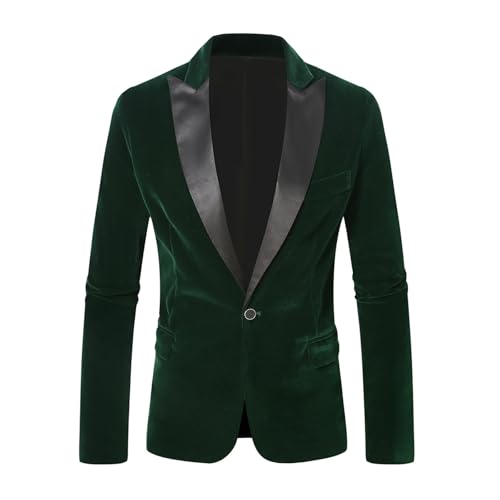 Xiaojmake Men's Velvet Suits Jacket Slim Fit Shawl Lapel Tuxedo Blazer Tuxedo Coat Stylish Groomsmen Casual Wedding Suit2