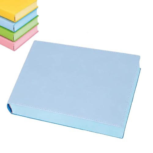 Cuaderno de 720 páginas azul con tapa de cuero sintético y papel grueso para notas