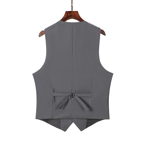 Men's Casual Business Vest V Neck Formal Dress Suit Vests Lightweight Slim Fit Waistcoat2