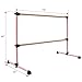 HooKung 4FT/6FT Freestanding Ballet Barre Wood/Steel Height Adjustable from 7 to 46 inch Ballet Bar Portable Double Dance Bar for Home Workout and Stretch (6FT Solid Wood, Pink)