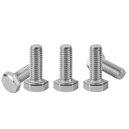 20 Pcs M8 Bolts Set M8x20mm Hex Bolts Set A2 Grade Stainless Steel Hex Head Screws Sets Fully Threaded Screws for Metal Construction Automotive Machinery