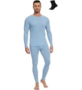 MERINNOVATION Merino Wool Base Layer Set for Men 100% Merino Wool Long Sleeve Thermal Underwear L...
