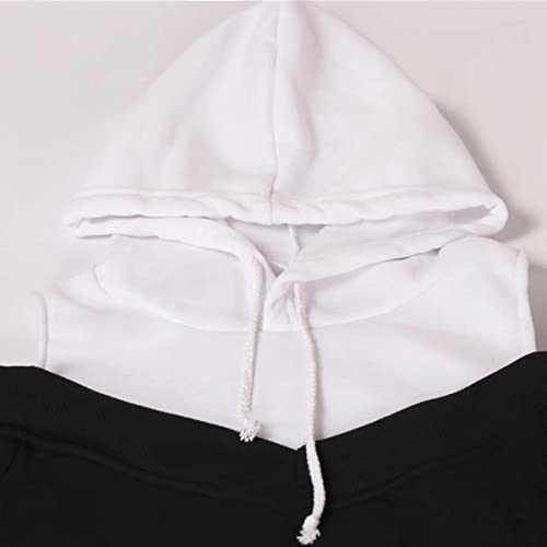 Babyhealthy FBAZW-FQ21164-BLACK-2XL Women'S Off Shoulder Hoodie Long Sleeve Drawstring Pullover Sweatshirt Casual Tops Black thumb #4