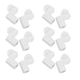 DOITOOL 24 Stück Fliegengitter Befestigungsclips 3/8 Zoll Weiß Kunststoff Halterungen mit Schrauben für Fensterrahmen Fliegengittermontage und Reparatur