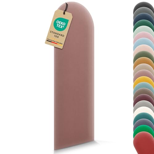 VELUYA Wandpolster Wandkissen – Samt, Stoffmuster 7 x 10 cm, Oeko-TEX, Altrosa M12