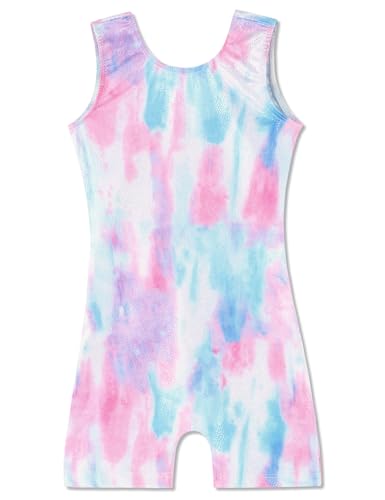 Image of Domusgo Gymnastics Leotards for Girls Sparkly One Piece Biketard Size 1-10Y