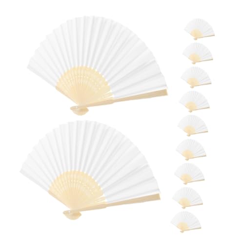 Éventails chinois pliables en papier vierge pour peinture, calligraphie et dessin