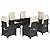 Udorich Stylish 7 Piece Patio Dining Set with Cushions, Black Rattan, Comfortable Outdoor Seating for Garden and Patio