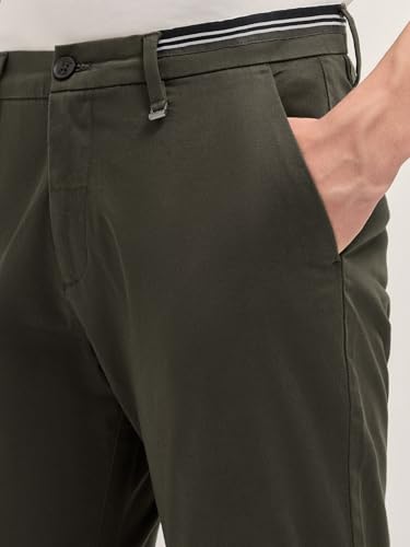 Image of Men's Grey Cotton Straight Fit Casual Trouser