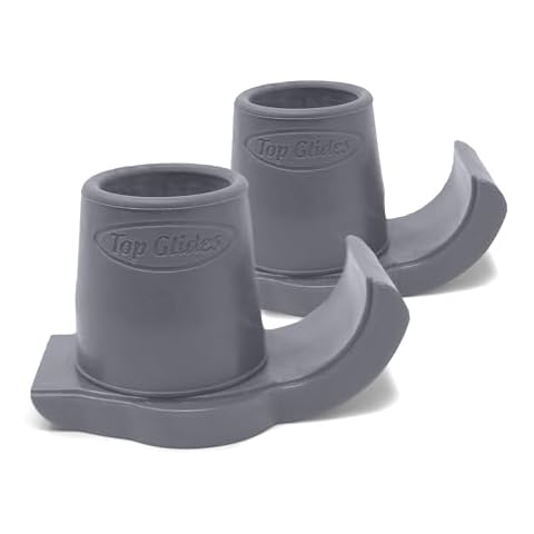 Top Glides DuraSki Extra Durable Walker Glide Skis for 1 1/8 Inch Tubes (Gray) Cover