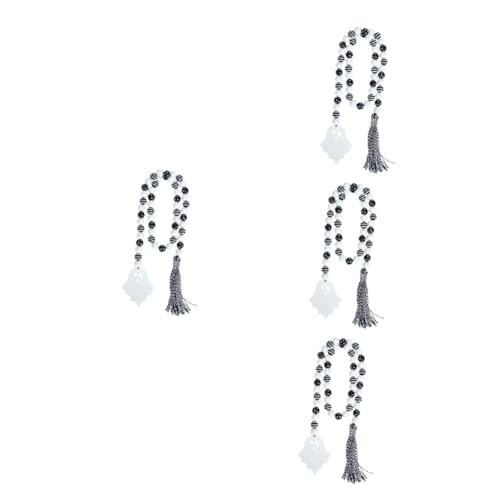 Décor d'halloween perles bois pour décoration intérieure blanche de table - 2