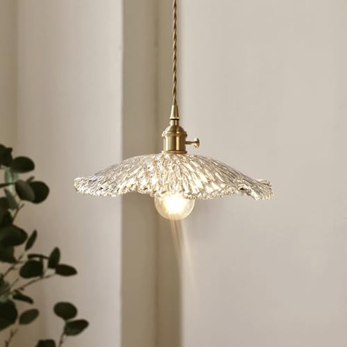 Lampe suspendue verre E27 aux finitions soignées pour décoration de salon - 5
