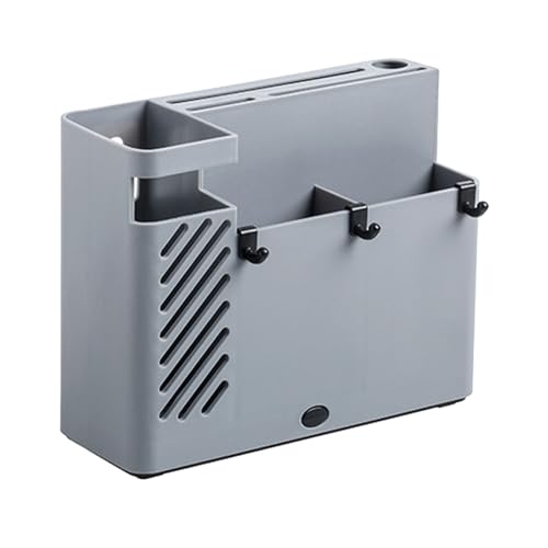 Tyenaza Kitchen Storage Organizer, Knife Utensil Storage Rack Multifunctional Space Saving Plastic Punch Fre Wall Mounted Knife Chopstick Holder for Kitchen