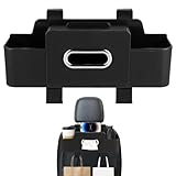 Kopfstütze Becherhalter Auto Rücksitz Organizer - Autositz Organizer Mit 2 Becherhaltern, Getränkehalter & Becherhalter Auto, Car Organizer Geeignet für Tissue Getränke Oder Tassen Lagerung (Schwarz)