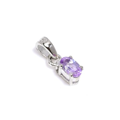 HIMALYA QUARTZ �s���N�A���W�X�g �I�[�o���J�b�g 3x5mm �W�F���X�g�[�� �y���_���g�l�b�N���X �j�����p �V�R�� �~�j�}���X�g�W���G���[, 3x5mm, �X�^�[�����O�V���o�[, �s���N�A���W�X�g