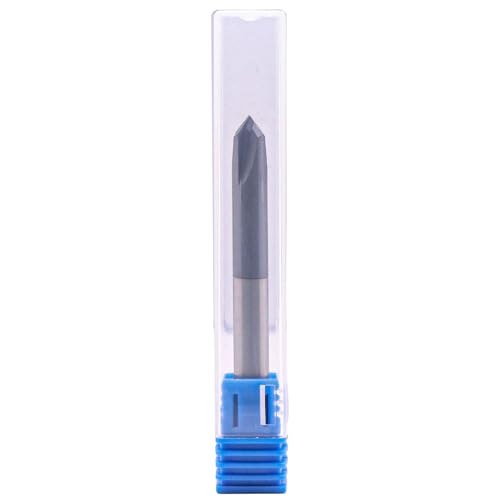 Image of 4 Flute 90 Solid Carbide Chamfer End Mill Set(5Pcs, 1 /4 inch), AlTiN Coated | 90 Chamfer Angle, 1 /4 inch Shank 2-1 /2 inch OAL, Single End, V Groove Router Bit, for Milling Alloy Steel, Carbon Steel, Cast Iron