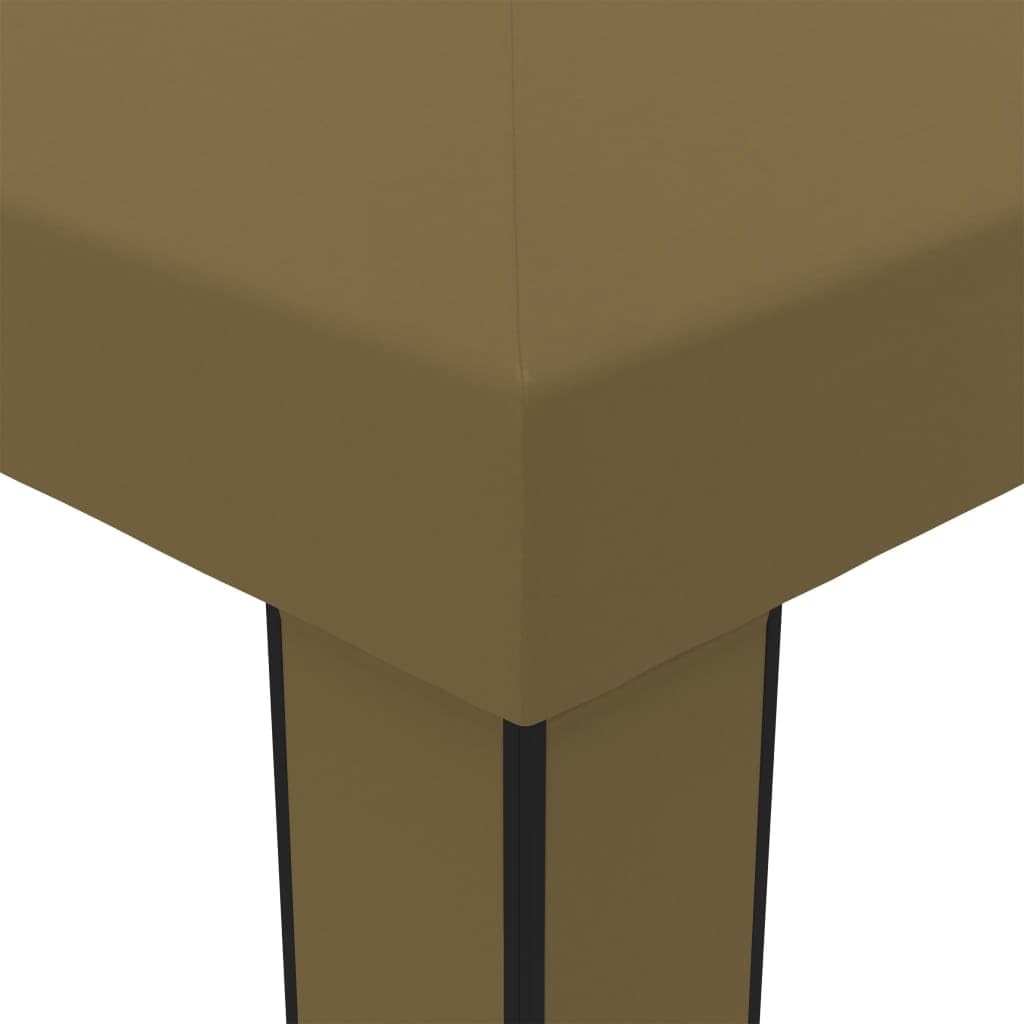 Pawilon z podwójnym dachem, 3 x 6 m, kolor taupe, poliester 180 g/m², malowany proszkowo, namiot ogrodowy z powłoką UV, wodoszczelny i wiatroszczelny, do użytku na zewnątrz, do ogrodu, na