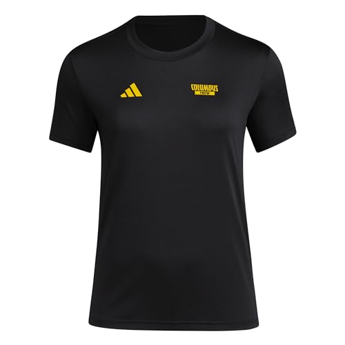Adidas Womens Columbus Crew Pre-Game Short Sleeve Soccer T-Shirt Black/Columbus Crew Medium