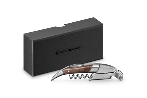 Le Creuset Black Walnut One-Step Waiter's Friend Corkscrew Wine Opener