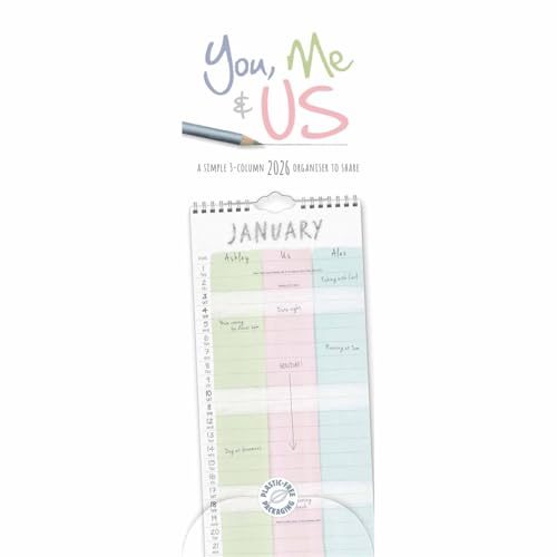 Carousel Worldwide, You, Me and Us 2026 Slim Planner Calendar