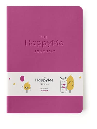 The HappyMe Journal – The Daily Gratitude Journal for Kids Aged 6-12 to Promote Happiness, Develop Positive Habits and Nurture Enquiring Minds - English (US) (Raspberry)