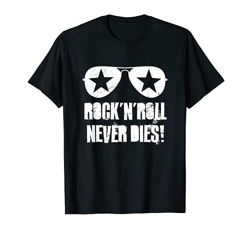 Rock N Roll Never Dies Rock Heavy Metal Hard Rock Music T-Shirt