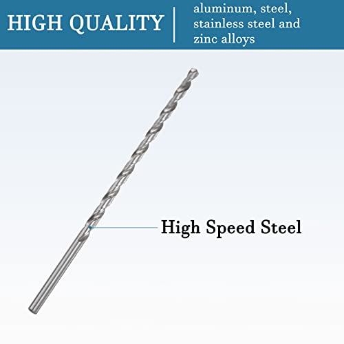 QUARKZMAN 1 Stück 10mm x 300mm Spiralbohrer HSS Gerader Schaft zum Bohren Silber Ton