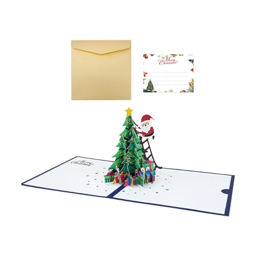 CarpNettore クリスマスカード 3D ホリデーグリーティングカード 紙製 彼女と彼へのメリークリスマス 封筒付き 女性 男性 お祝い ??妻用