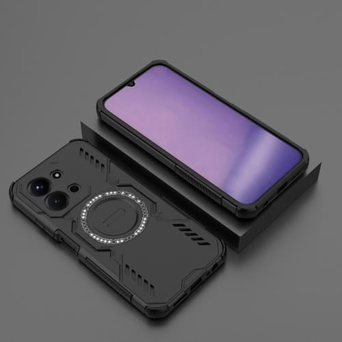 Image of Back Cover Case for Redmi 15C 5G | 360 Protection Mobile Phone Case Mag-Safe | Camera Protection | Back Cover for Redmi 15 C 5G / Redmi 15C 5+G - Black TPU+PC