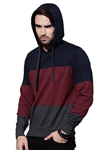 Image of Veirdo Men's Regular Fit Cotton Sweatshirt Hoodie - Multicolor