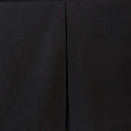 Belsden Black Crib Skirt With Durable Woven Platform, Both Long Sides Pleated, Split Corners Dust Ruffle For Easy Placement On Bed Board Frame, 14 Inches (36Cm) Length Drop, Black Color #TOP3