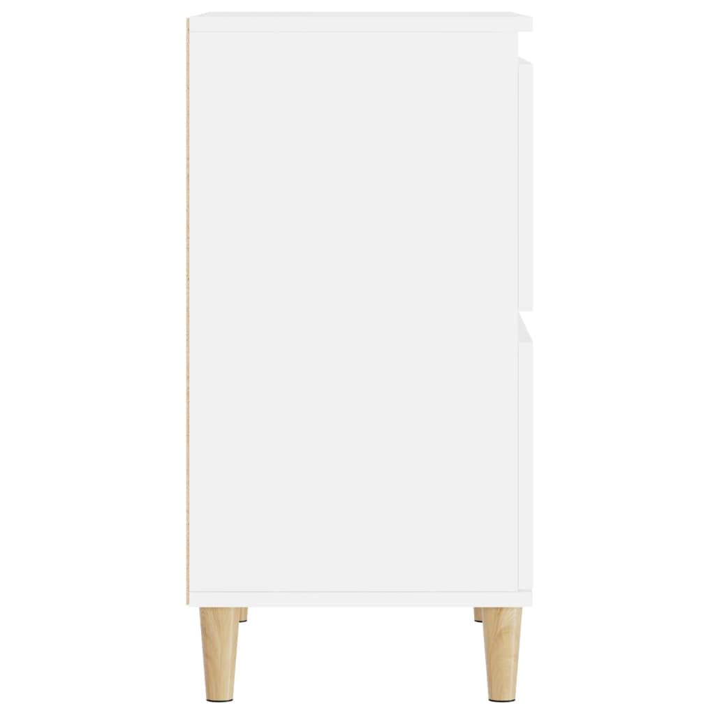 vidaXL Sideboard, Kommode mit viel Stauraum, Highboard Wohnzimmerschrank mit Türen, Schrank Anrichte Beistellschrank, Weiß Holzwerkstoff