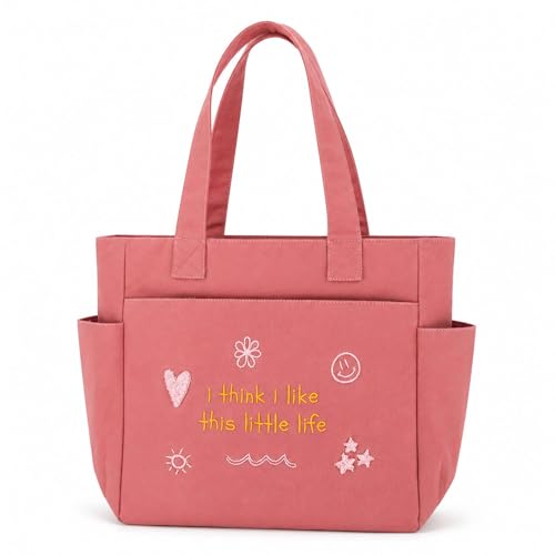 Image of TSANTA U Shaped Canvas Tote Bag, 35.56x33.02 cm with 10.8 cm Gusset, Cotton, Zipper Closure, Laptop Compartment